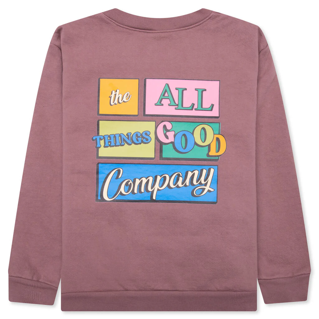 Kids Sitcom Crewneck - Mauve - Image 2