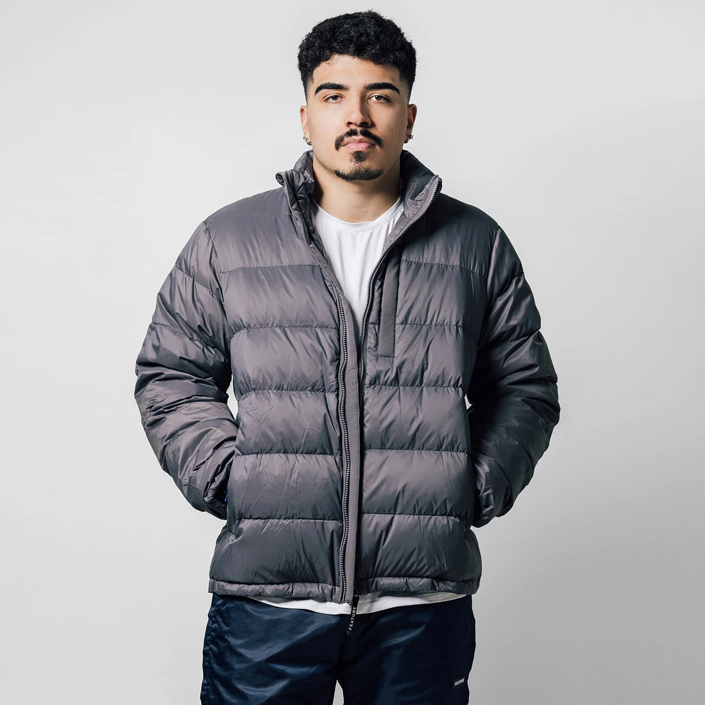 McCarthy Convertible Puffer Jacket - Navy - Image 7