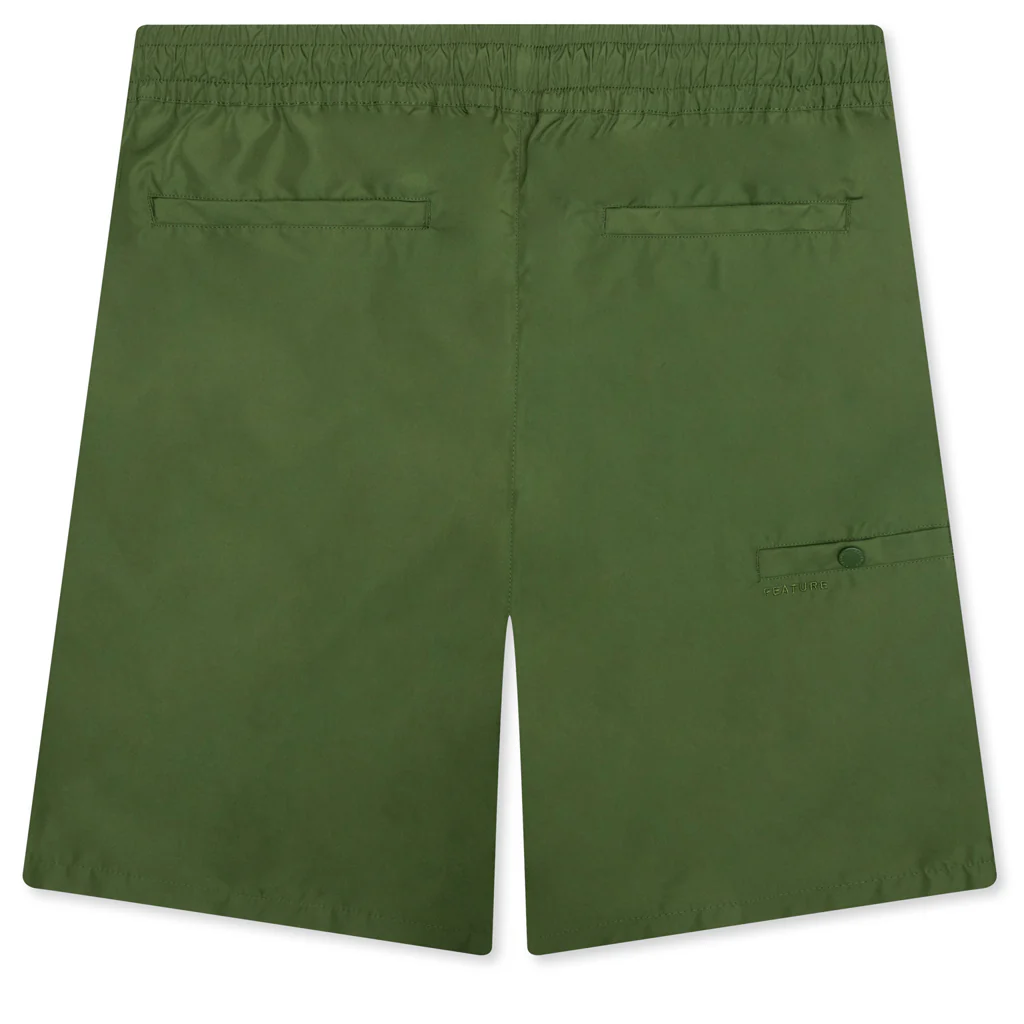 Andre Nylon Short - Olive - Image 2