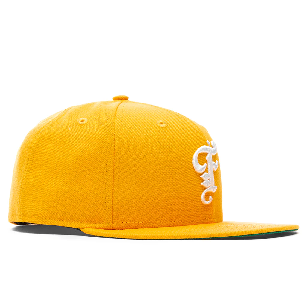 Feature x New Era Old English Fitted Hat - Gold/Off-White - Image 3