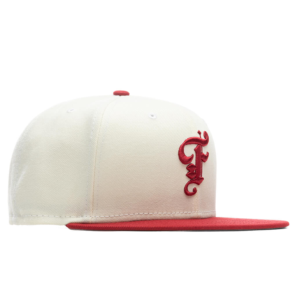 Feature x New Era OE Fitted Cap - Off-White/Pinot Red - Image 3