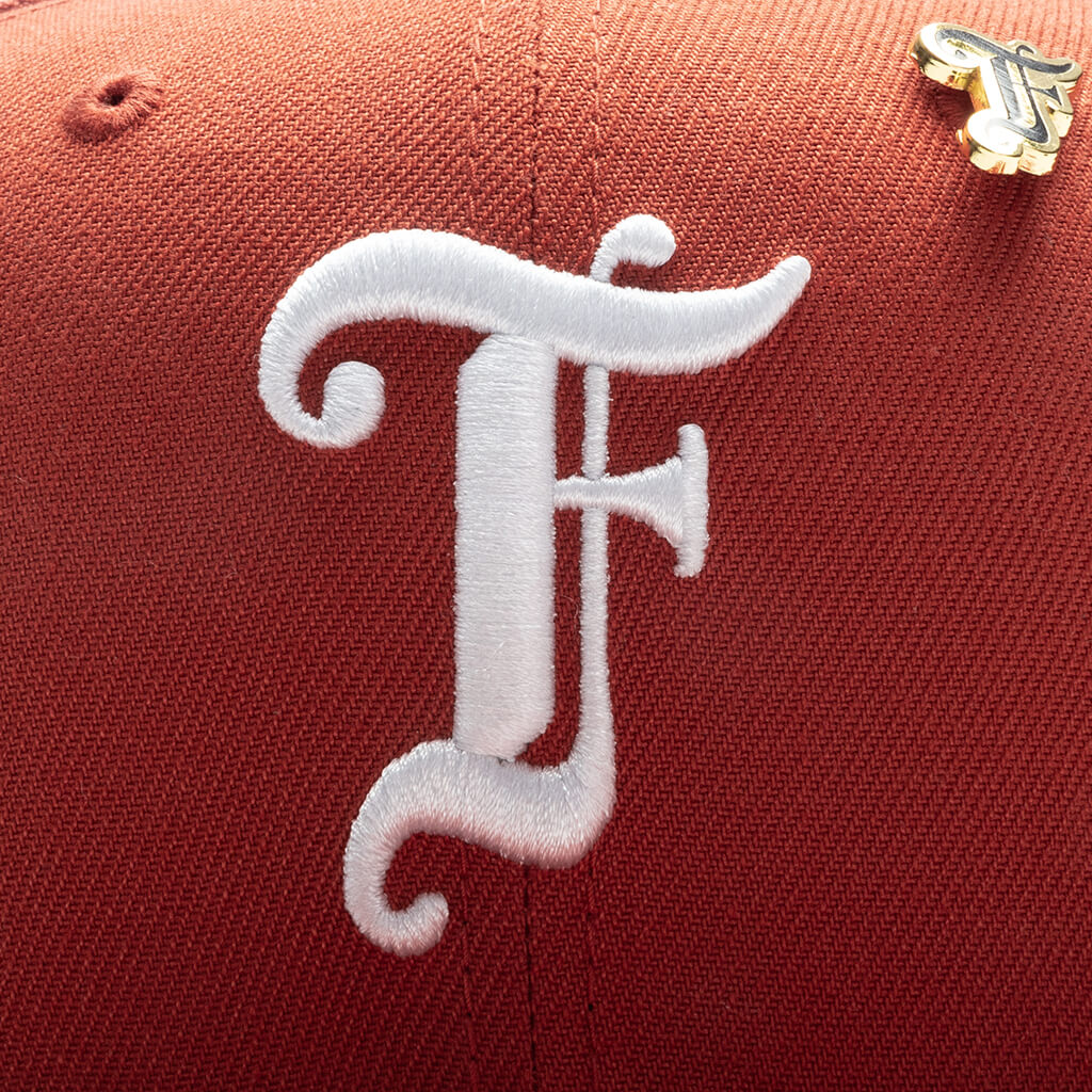 Feature x New Era Old English F Snapback Hat w/ Pin - Rust - Image 2