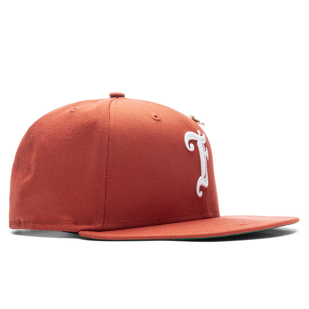 Feature x New Era Old English F Snapback Hat w/ Pin - Rust - Image 3