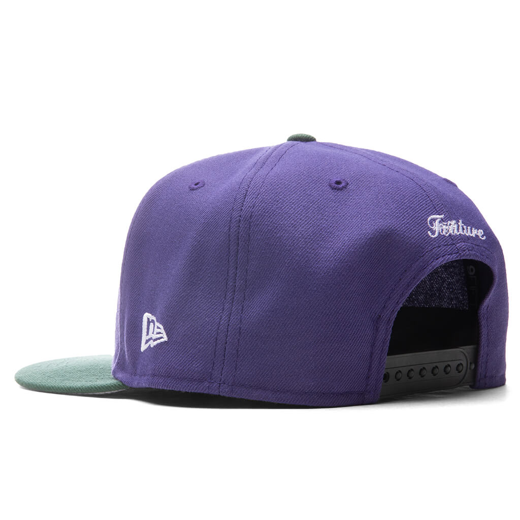 Feature x New Era Old English F Snapback - New Orchid/Cilantro - Image 4