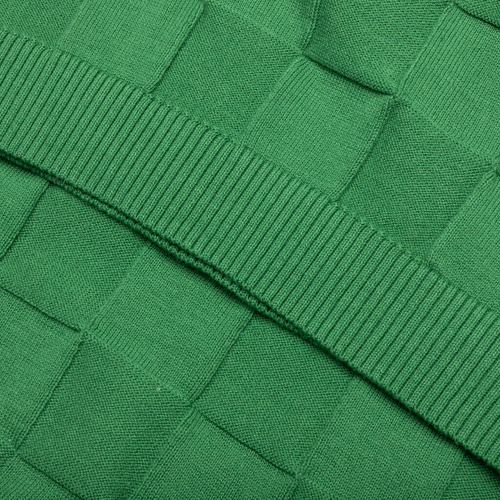 Palmer Checked L/S Sweater Polo - Augusta Green - Image 6