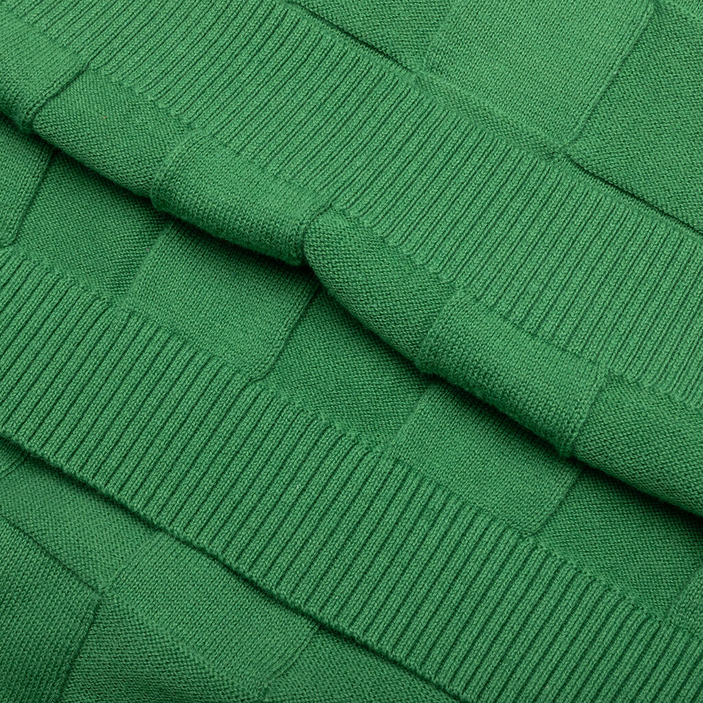 Palmer Checked L/S Sweater Polo - Augusta Green - Image 7