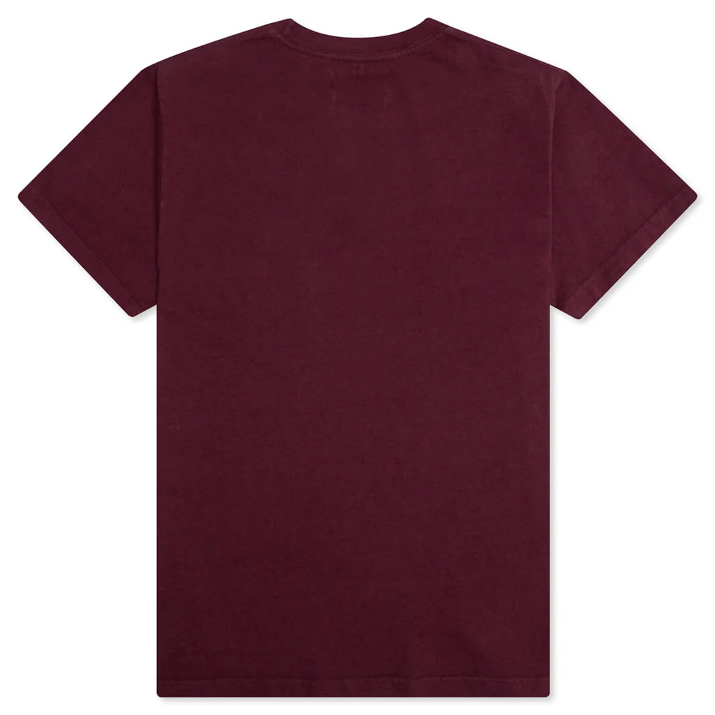 Fea-Tah Print Tee - Ox Blood Red - Image 2