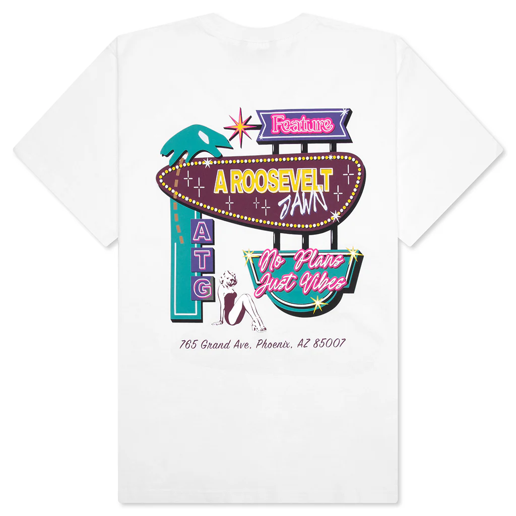 Feature x A Roosevelt Jawn Motor Inn Tee - White - Image 2