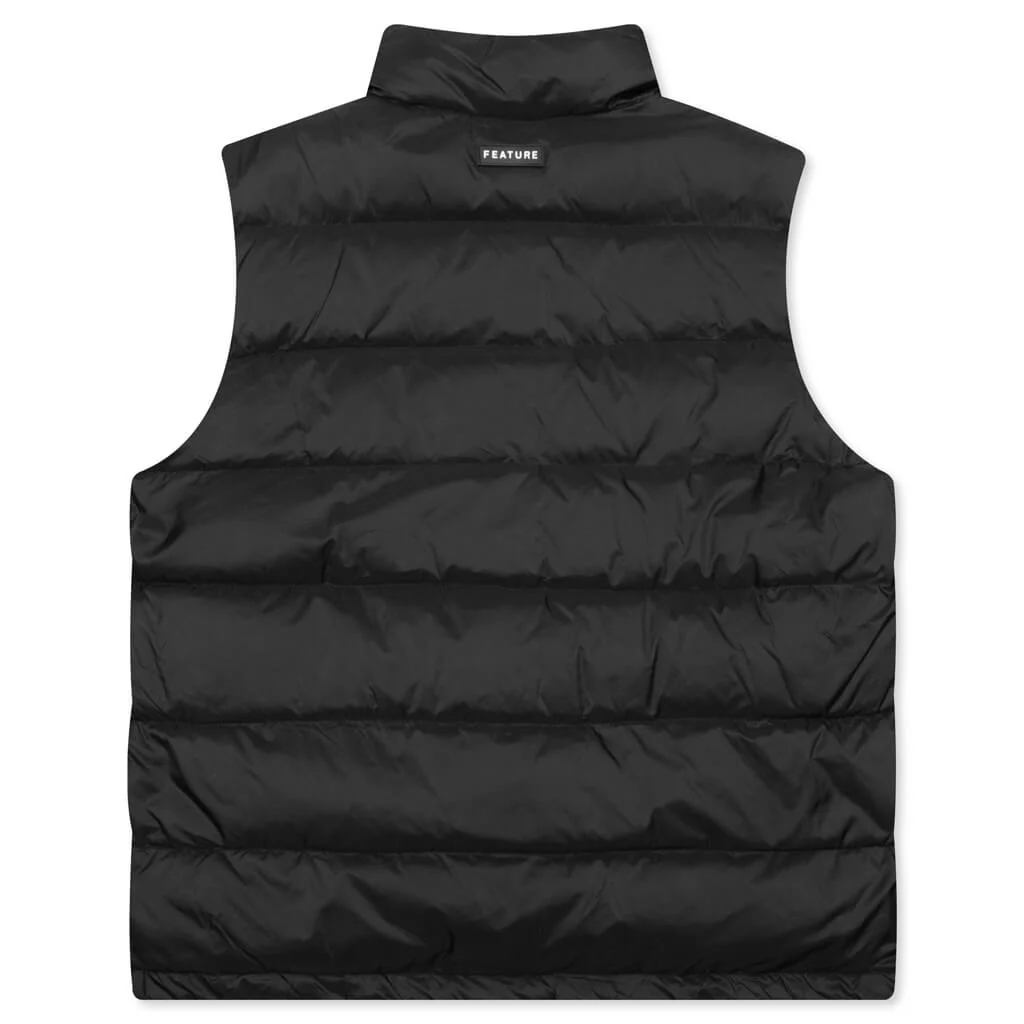 Sherman Convertible Puffer Vest - Black - Image 2