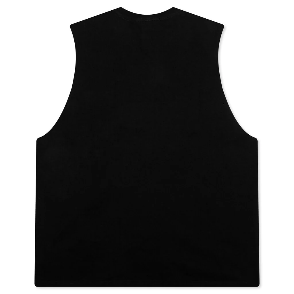 The Dean Sleeveless Tee - Black - Image 2