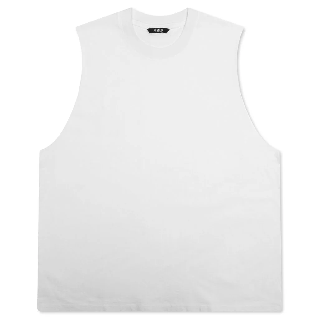 The Dean Sleeveless Tee - White