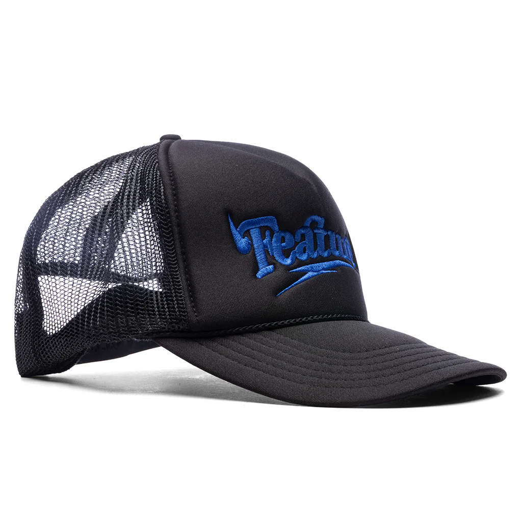Spike Trucker Hat V2 - Black/Blue - Image 3