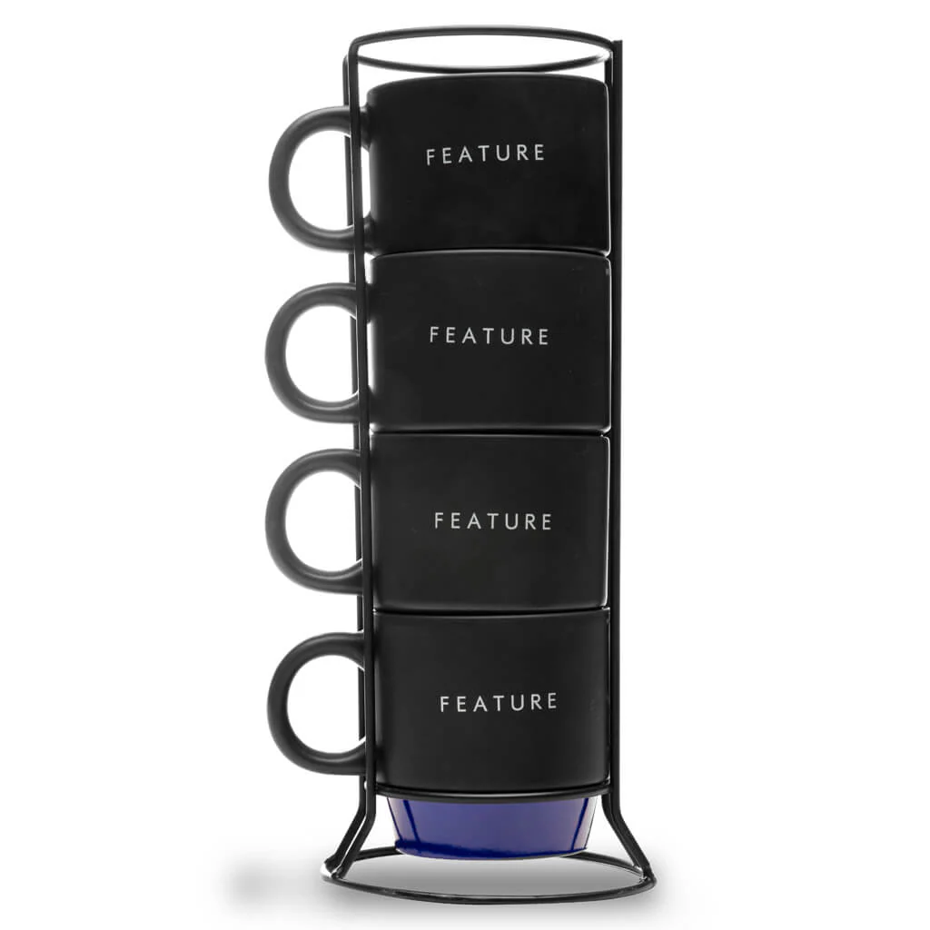 Stackable Mugs - Black - Image 2