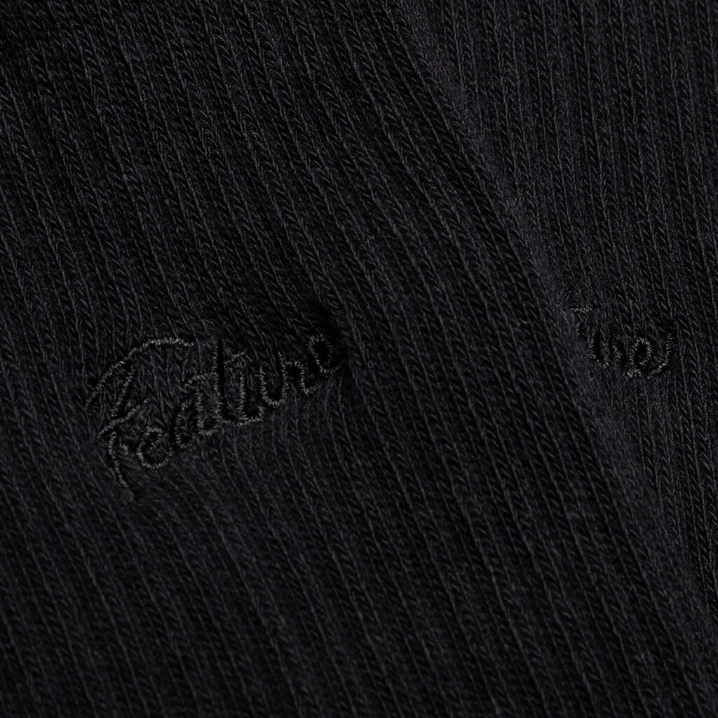 Tonal Script Crew Sock - Heather Grey/Black/White (3-Pack) - Image 5