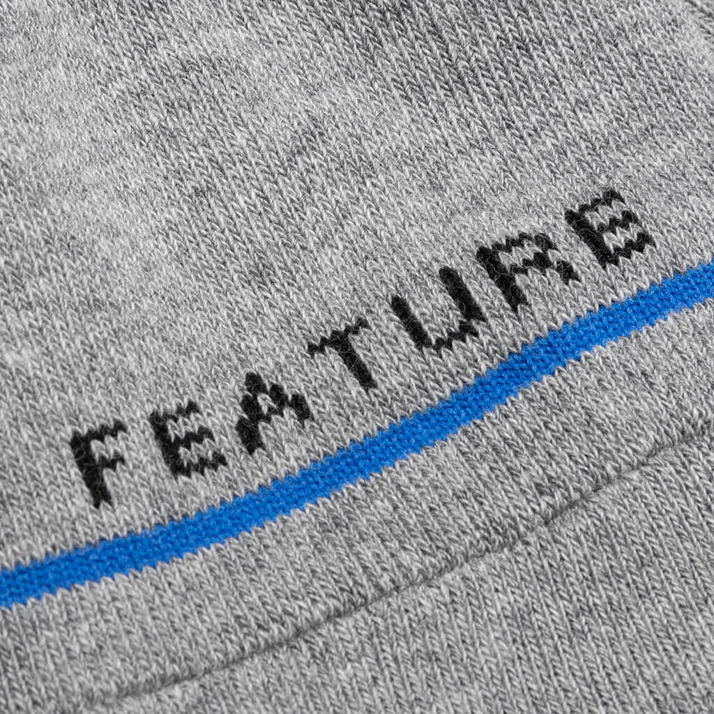 Tonal Script Crew Sock - Heather Grey/Black/White (3-Pack) - Image 6