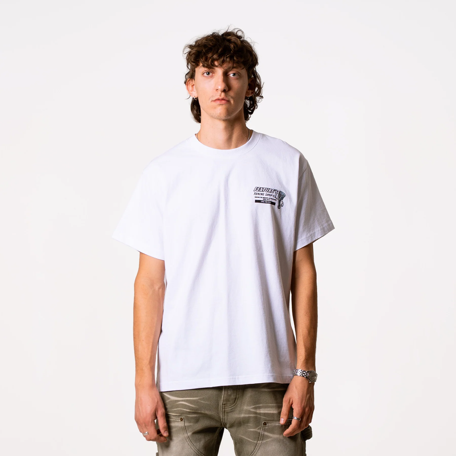 Tuning Shop Tee - White - Image 4