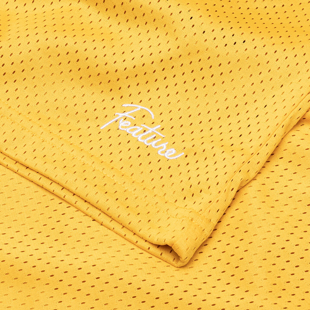 West Mesh Shorts - Yellow - Image 4