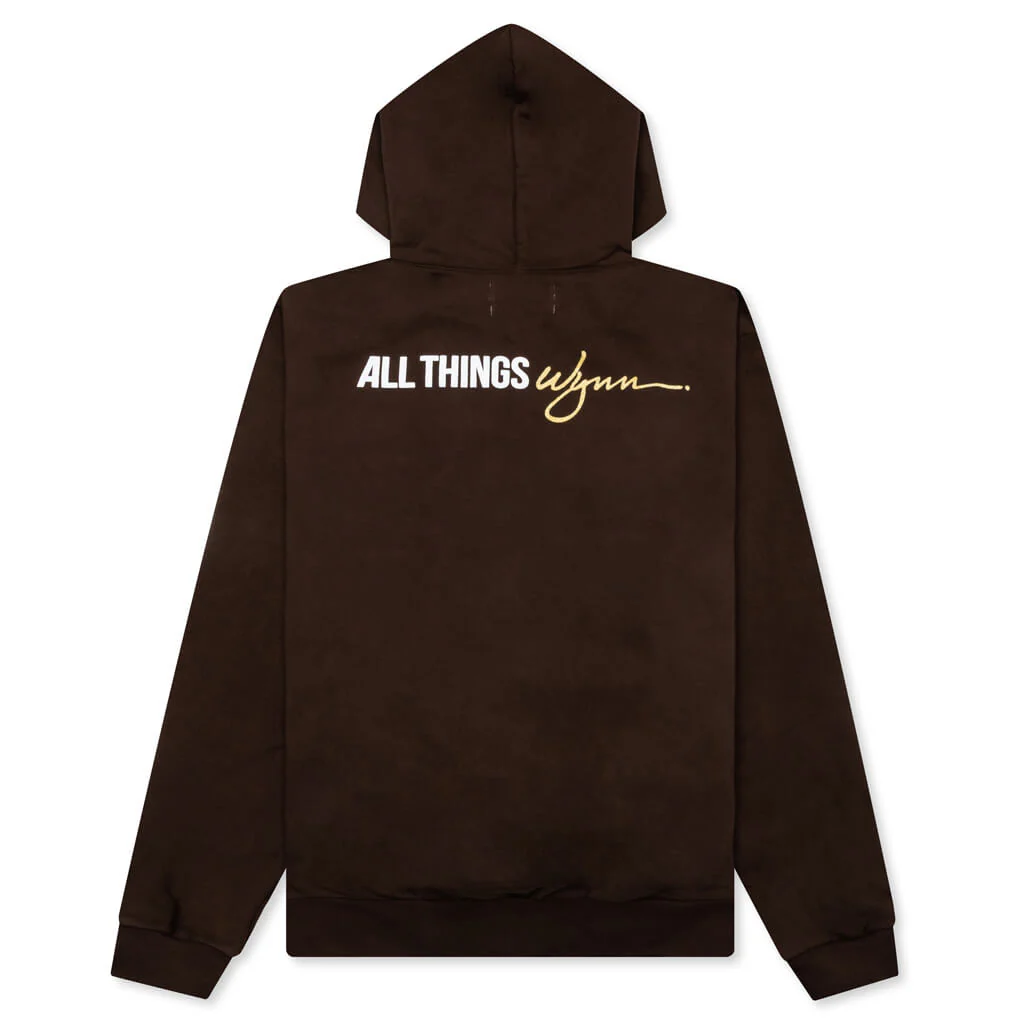 Feature x Wynn Logo Lock Up Hoodie - Bitter Chocolate - Image 2