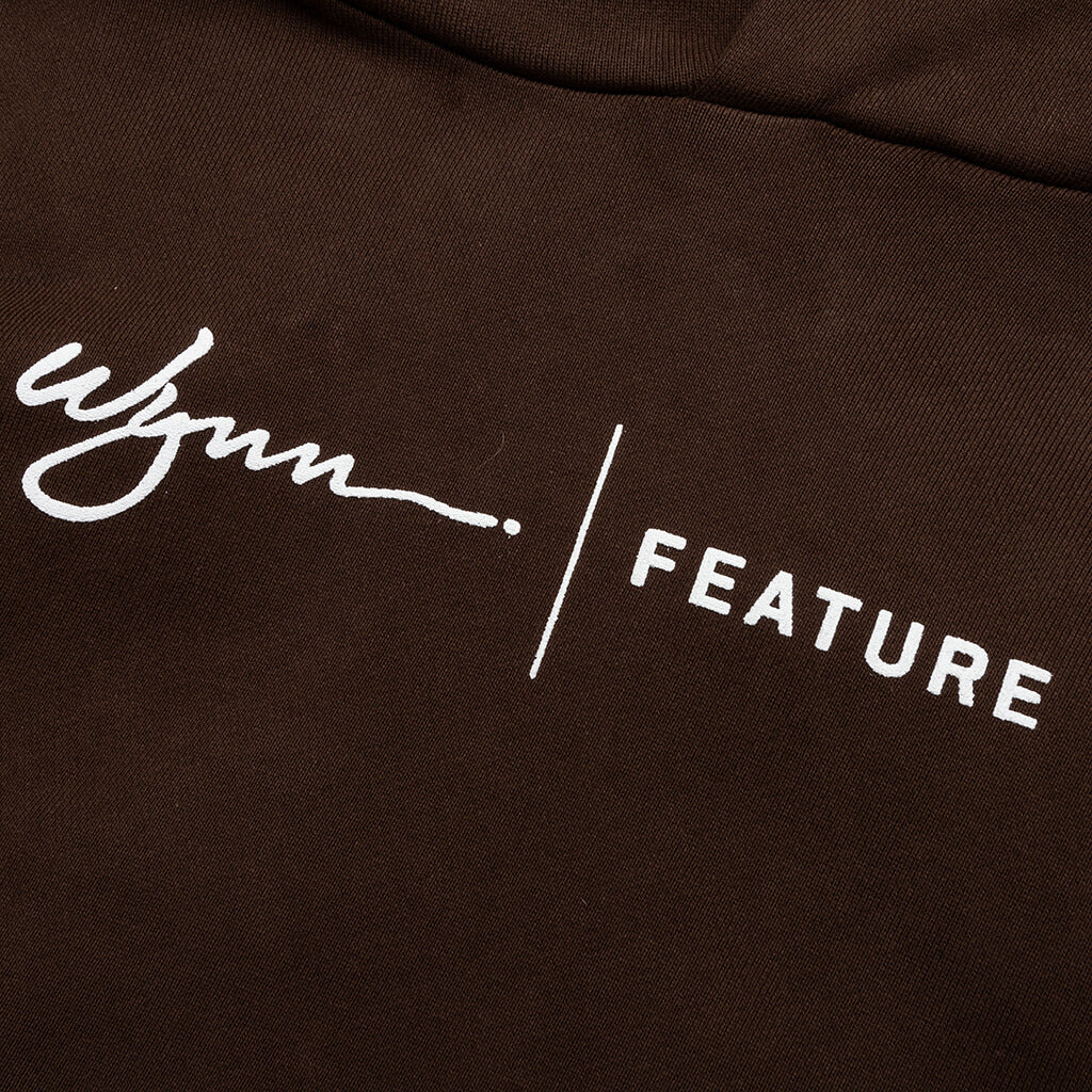Feature x Wynn Logo Lock Up Hoodie - Bitter Chocolate - Image 3