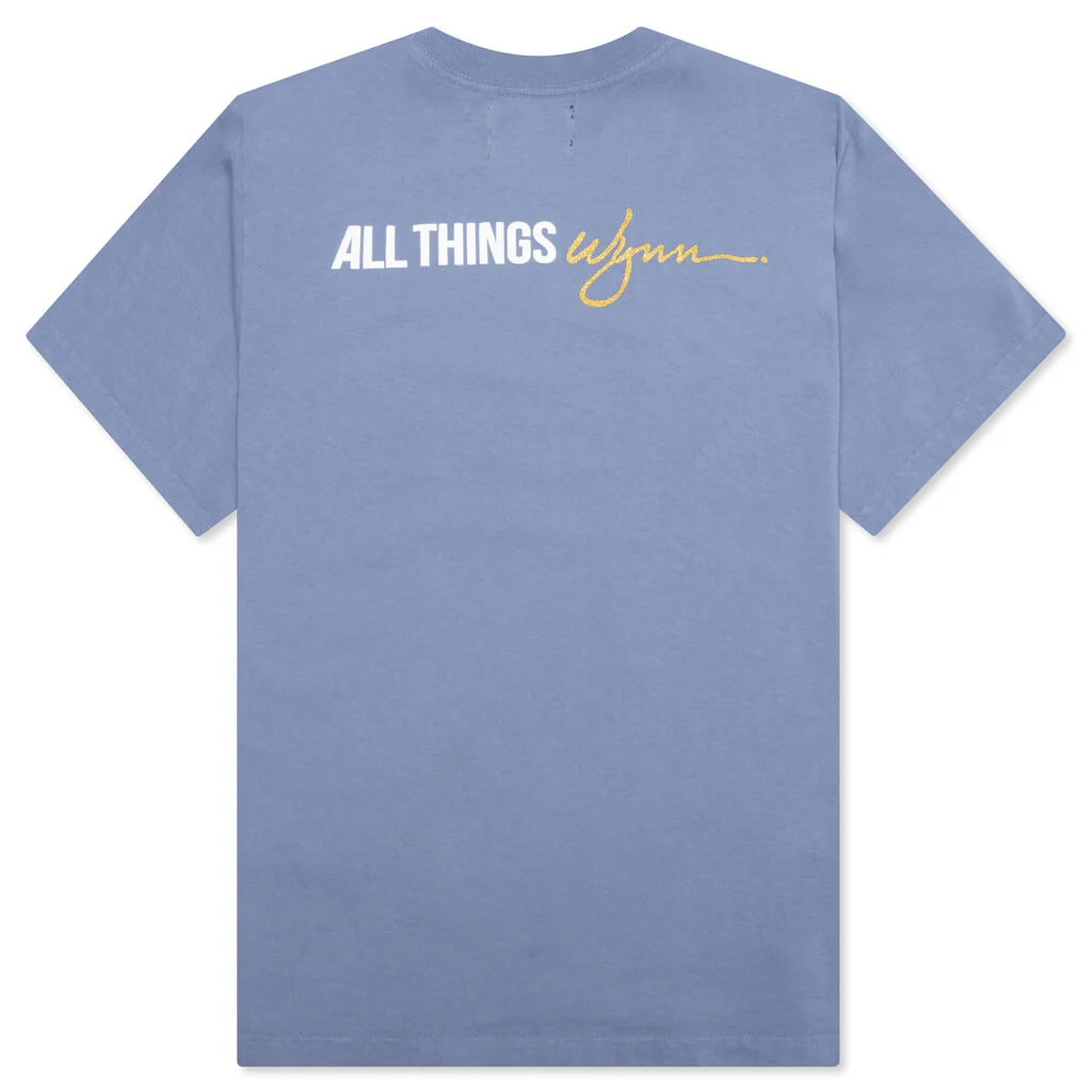 Feature x Wynn Logo Lock Up Tee - Blue Granite - Image 2