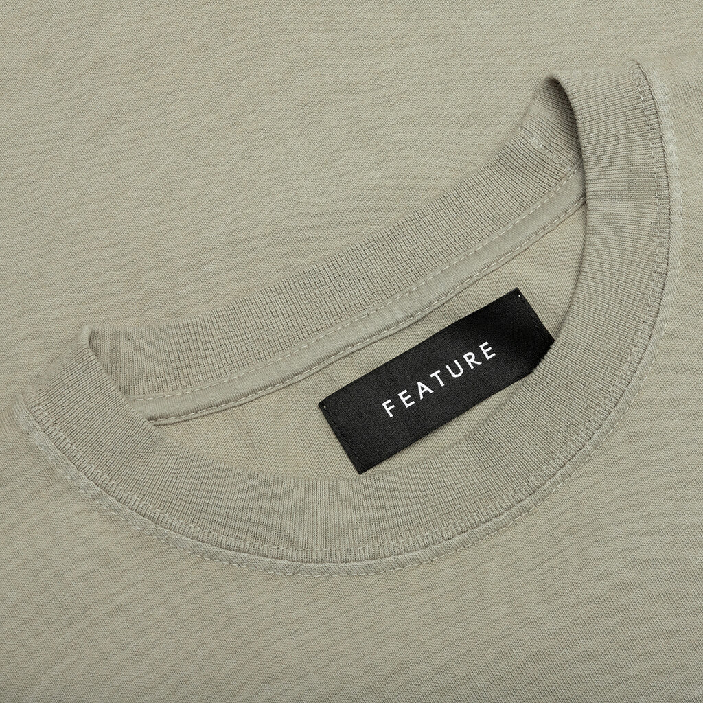 Feature x Wynn Logo Lock Up Tee - Oil Green - Image 3