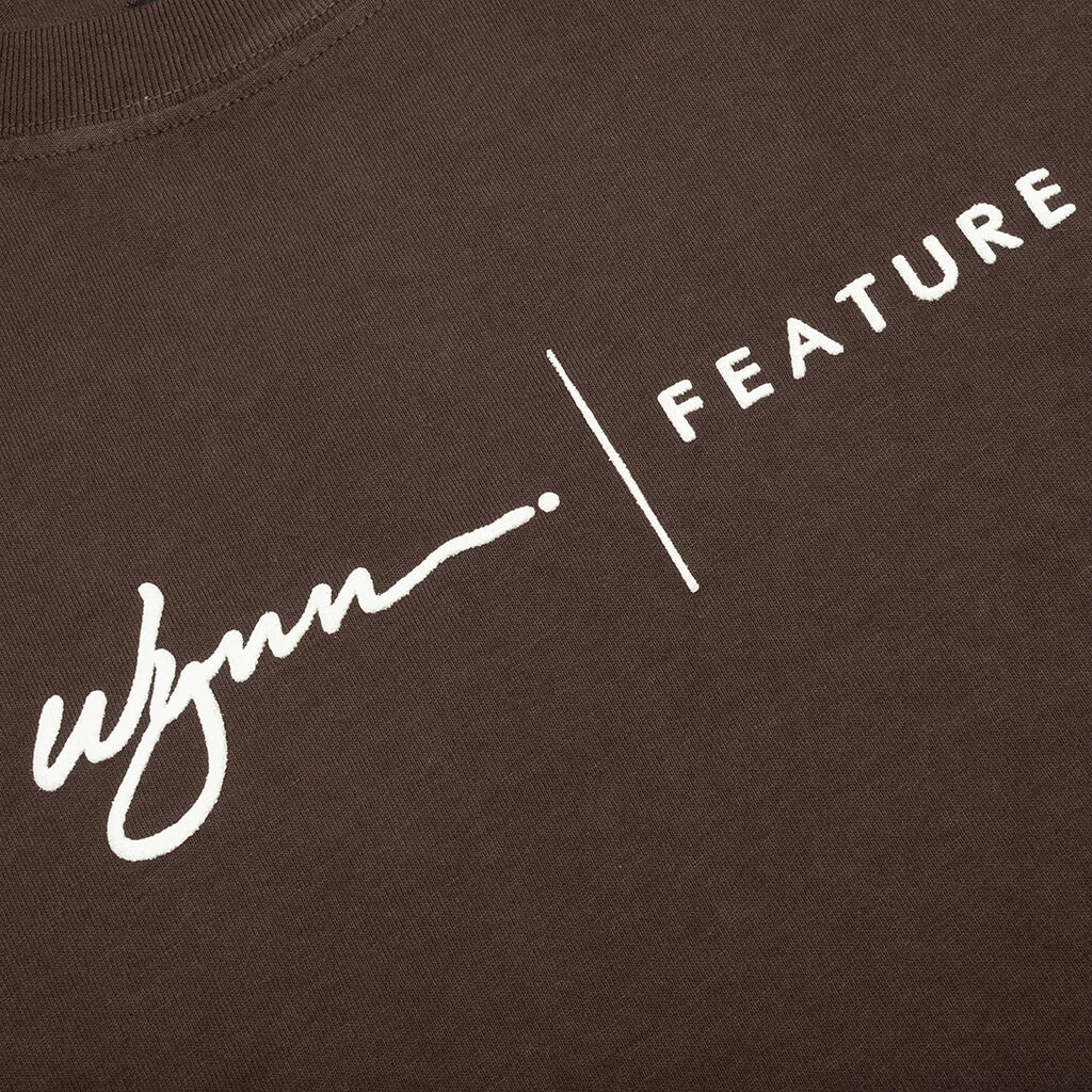 Feature x Wynn Logo Lock Up Tee - Bitter Chocolate - Image 4