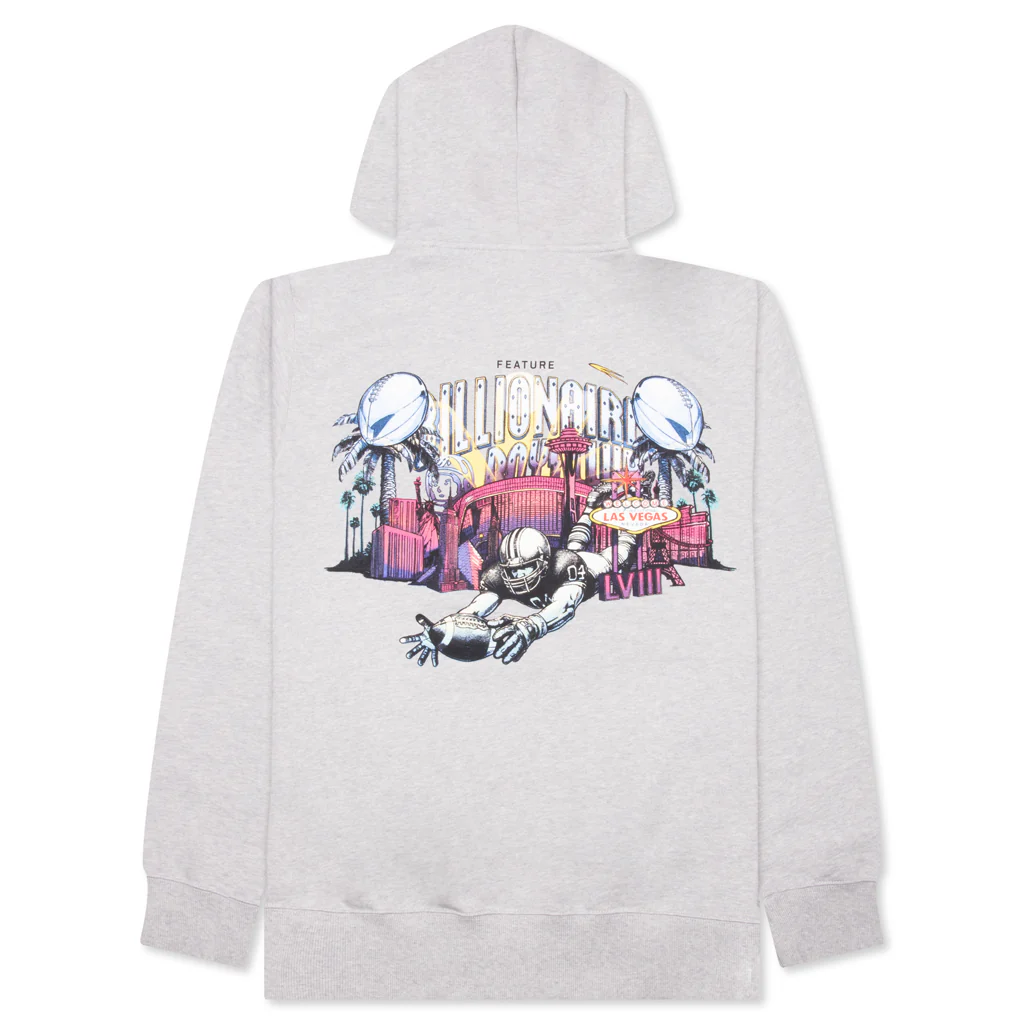 Feature x Billionaire Boys Club Stadium Hoodie - Heather Grey - Image 2
