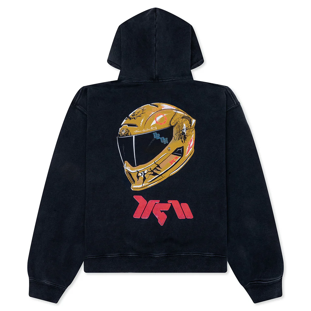 Feature x D-R-G-N Helmet Hoodie - Vintage Black - Image 2
