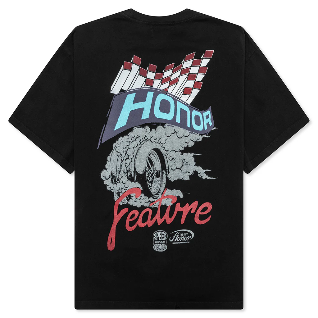 Feature x Honor The Gift Speed Tee - Faded Black - Image 2