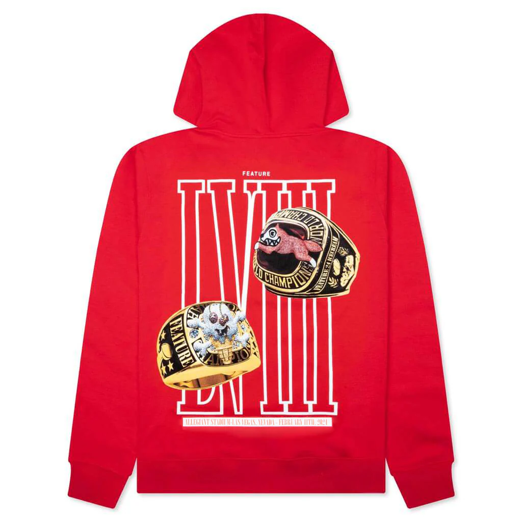 Feature x Icecream Rings Hoodie - Tomato Red - Image 2