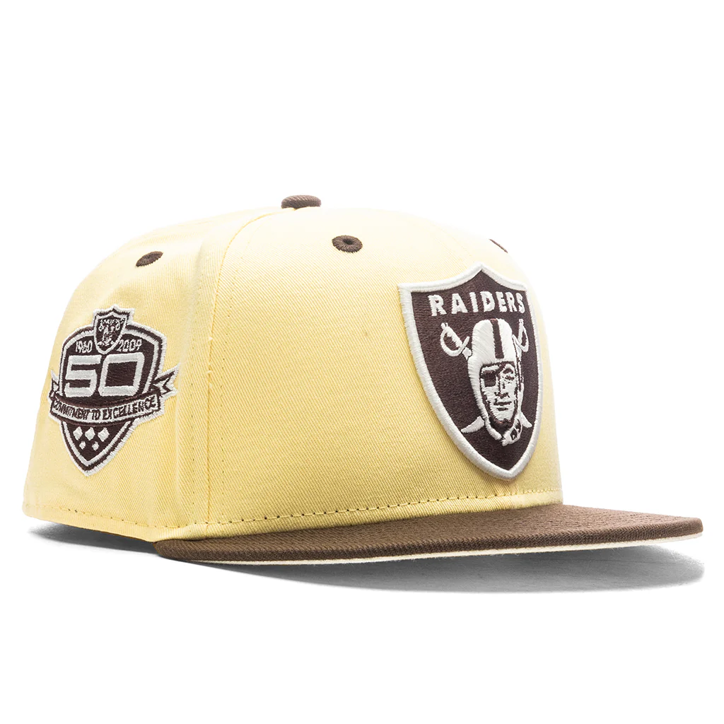 Feature x New Era 59FIFTY Fitted Las Vegas Raiders - Soft Yellow/Walnut - Image 3