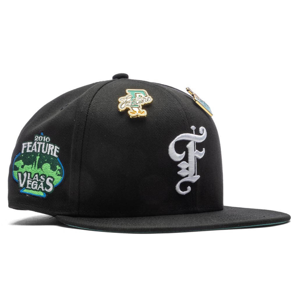 Feature x New Era Old English Las Vegas Fitted - Black/Mint - Image 4