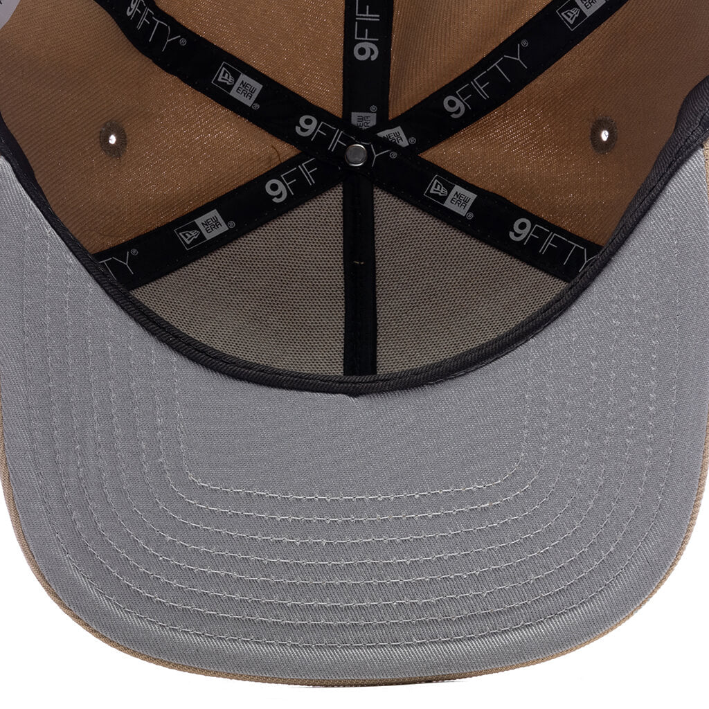 FEATURE x New Era 9Fifty A-Frame Old English F Snapback - Camel - Image 6