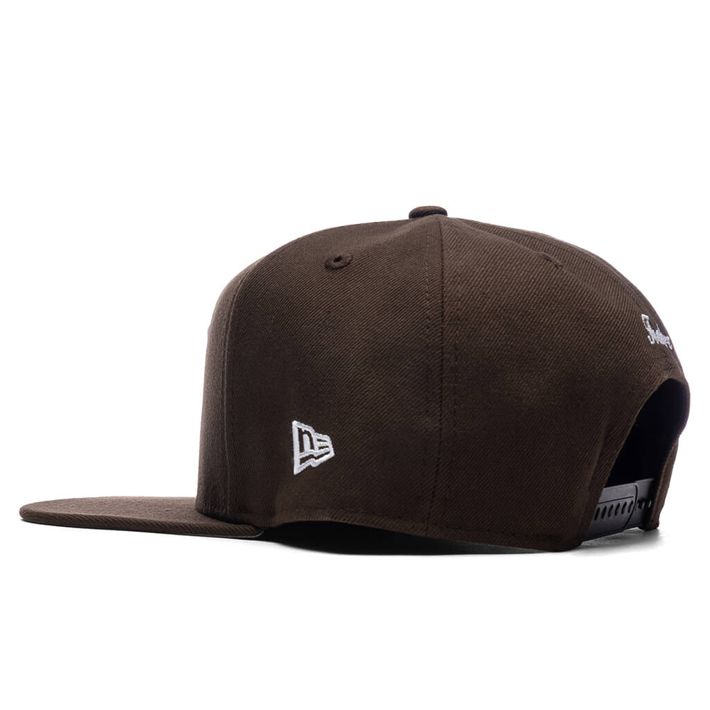FEATURE x New Era 9Fifty A-Frame Old English F Snapback - Walnut - Image 4