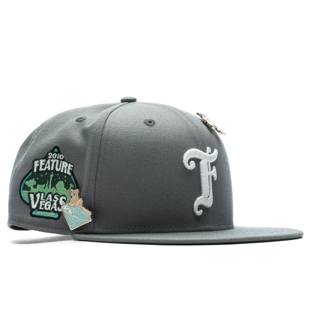 Feature x New Era Old English Las Vegas Snapback - Dark Graphite/Green - Image 6