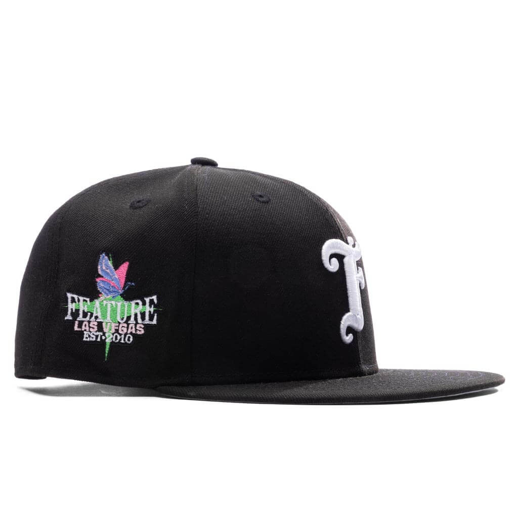 Feature x New Era Old English Plaza Snapback - Black/Snow Grey - Image 5