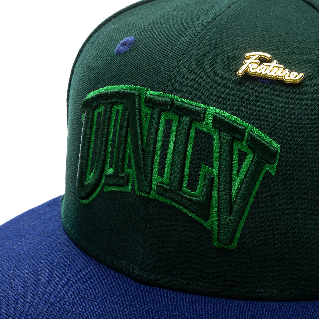 Feature x New Era "Timepiece" UNLV Rebels Fitted - Green/Royal - Image 2