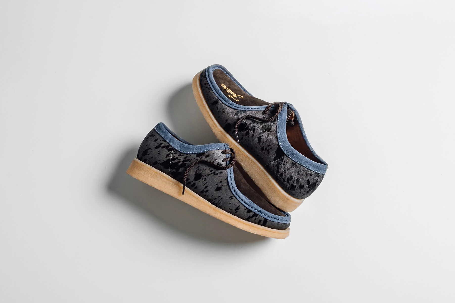 Feature x Padmore & Barnes P204 Original Low Top - Animal/Grey/Navy - Image 7