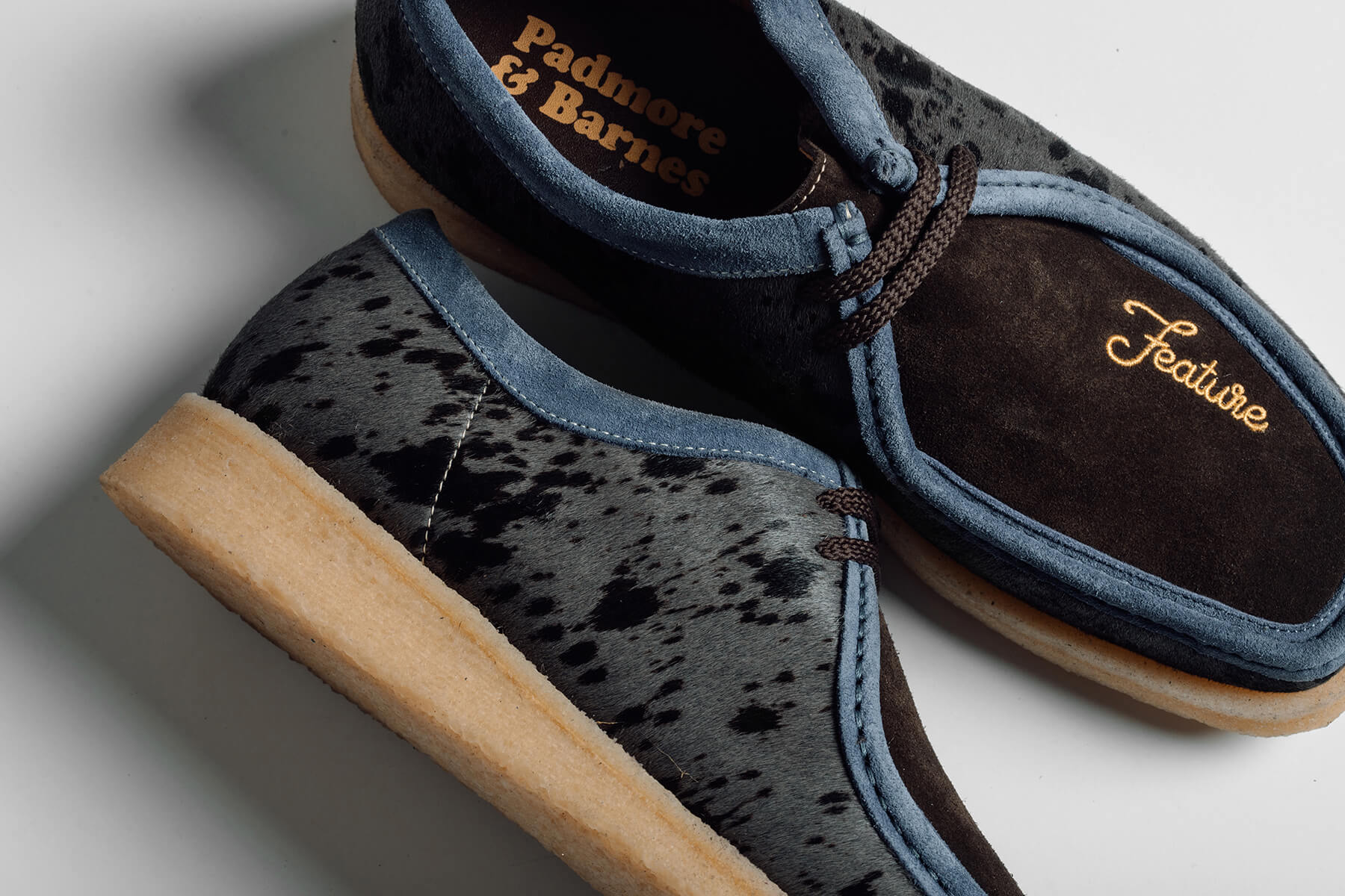 Feature x Padmore & Barnes P204 Original Low Top - Animal/Grey/Navy - Image 8