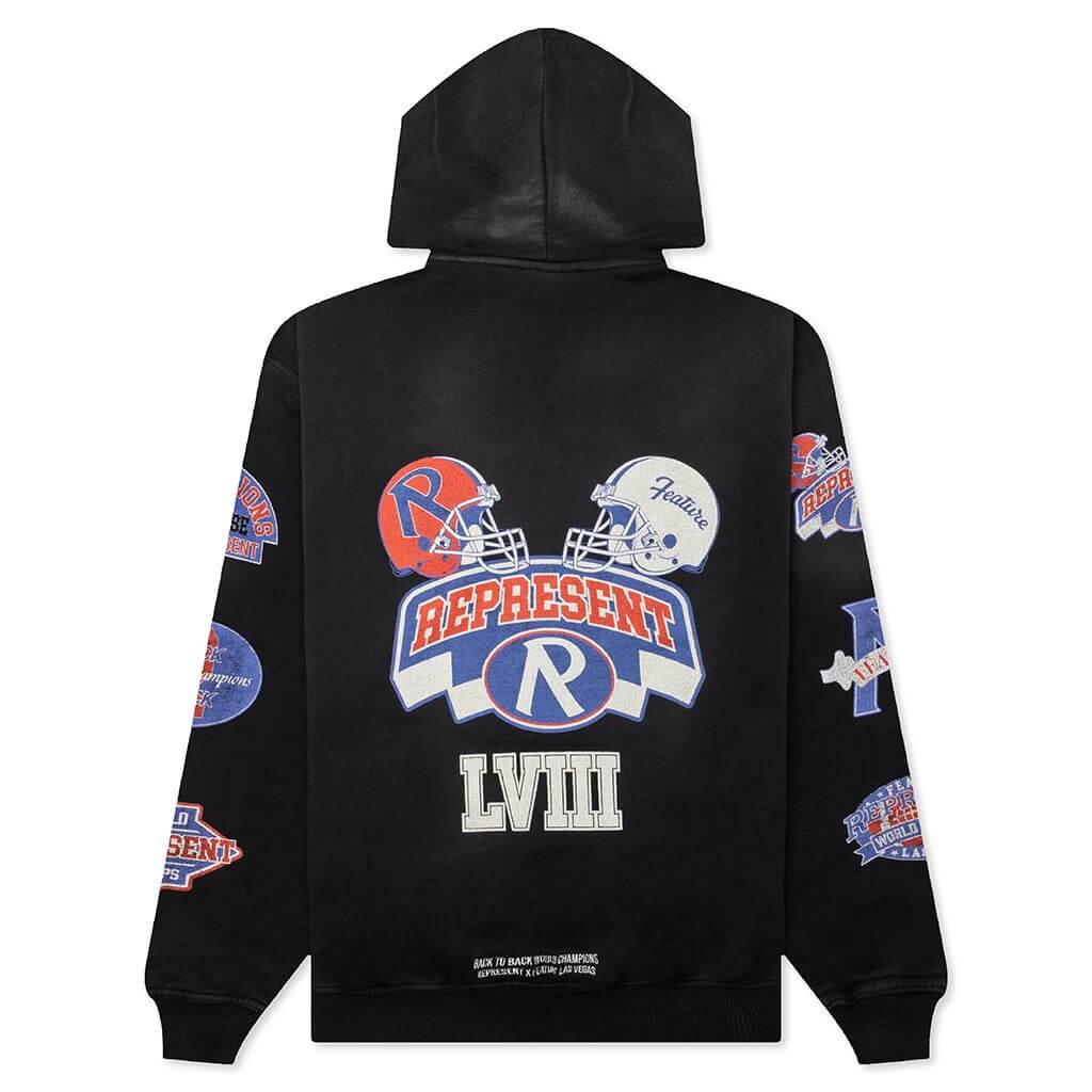 Feature x Represent Champions Hoodie - Stained Black - Image 2