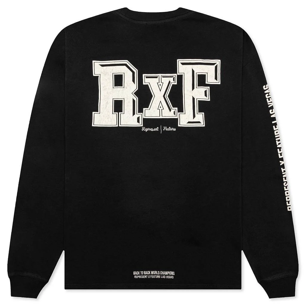 Feature x Represent Head 2 Head L/S T-Shirt - Stained Black - Image 2