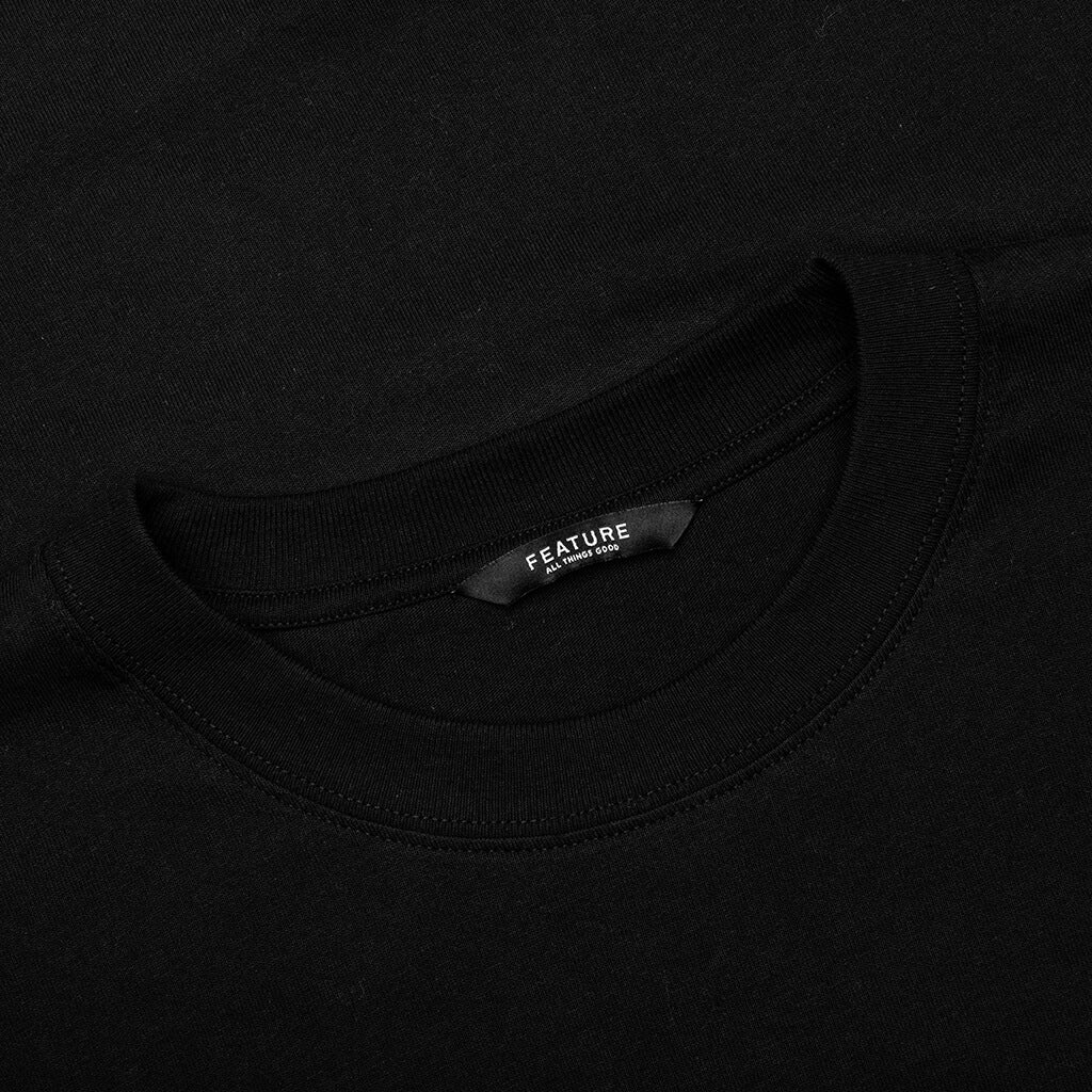 Feature x Sand Dollar Black Cat Tee - Black - Image 3