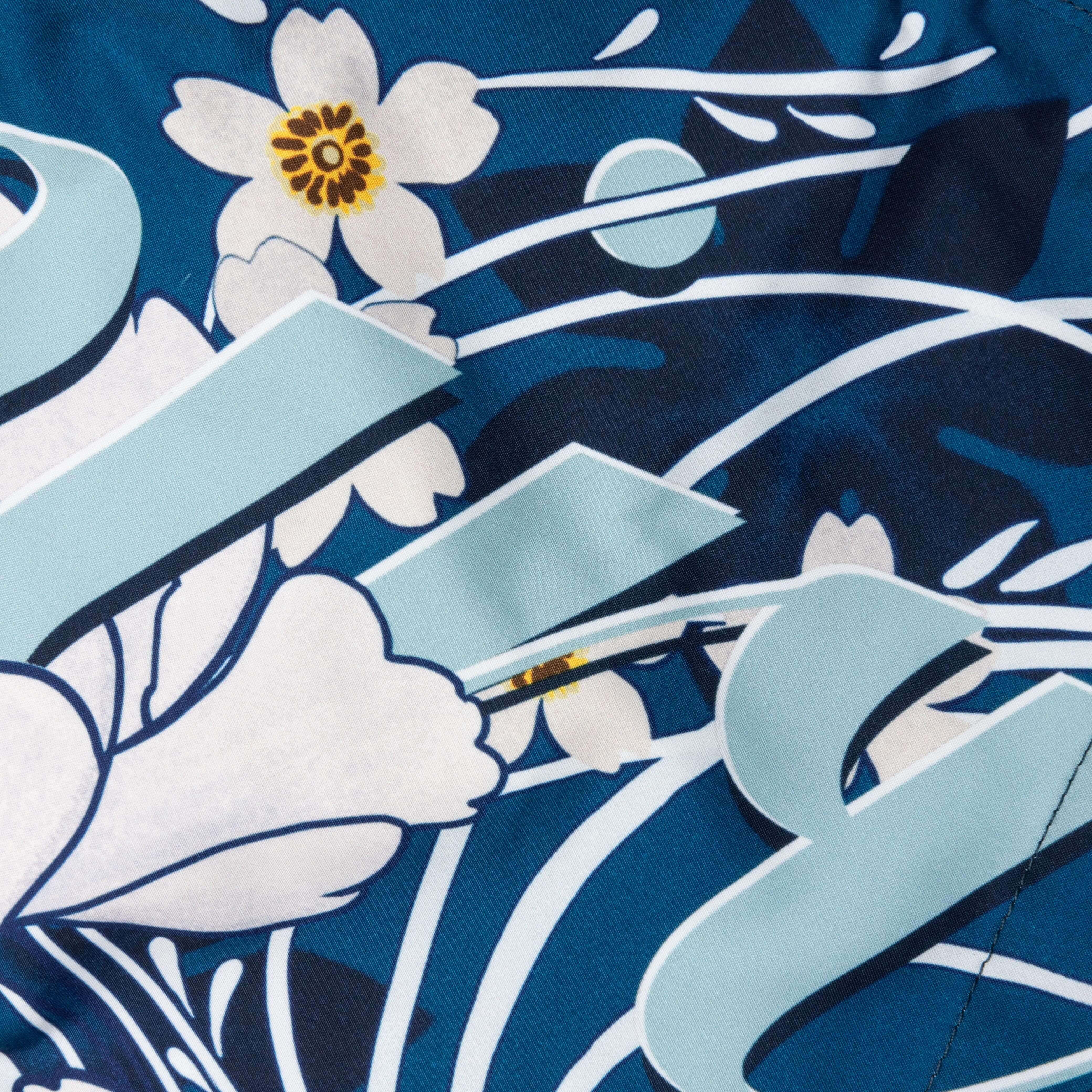 Floral Amiri Swim Trunk - Blue - Image 4