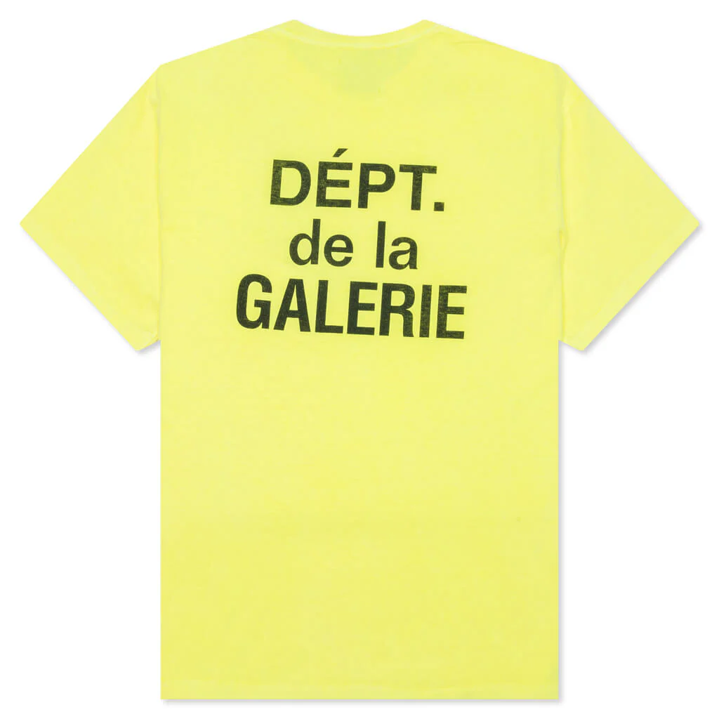 French Tee - Fluorescent Yellow - Image 2