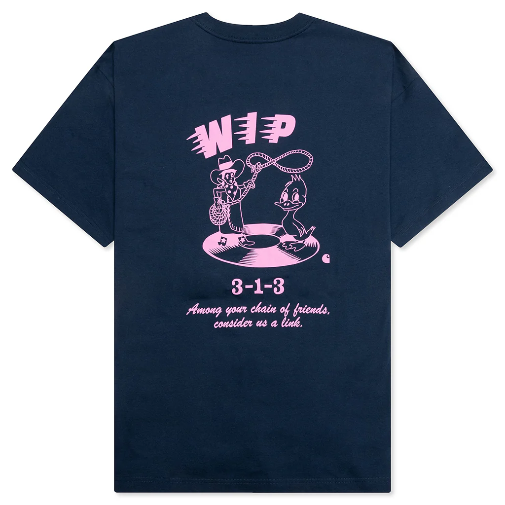 Friendship S/S T-Shirt - Air Force Blue/Light Pink - Image 2