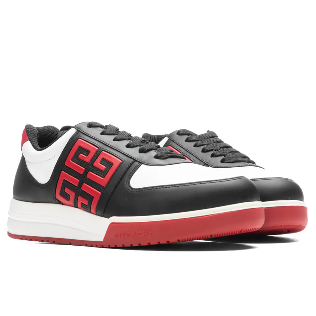 G4 Low-Top Sneakers - Black/White/Red - Image 2