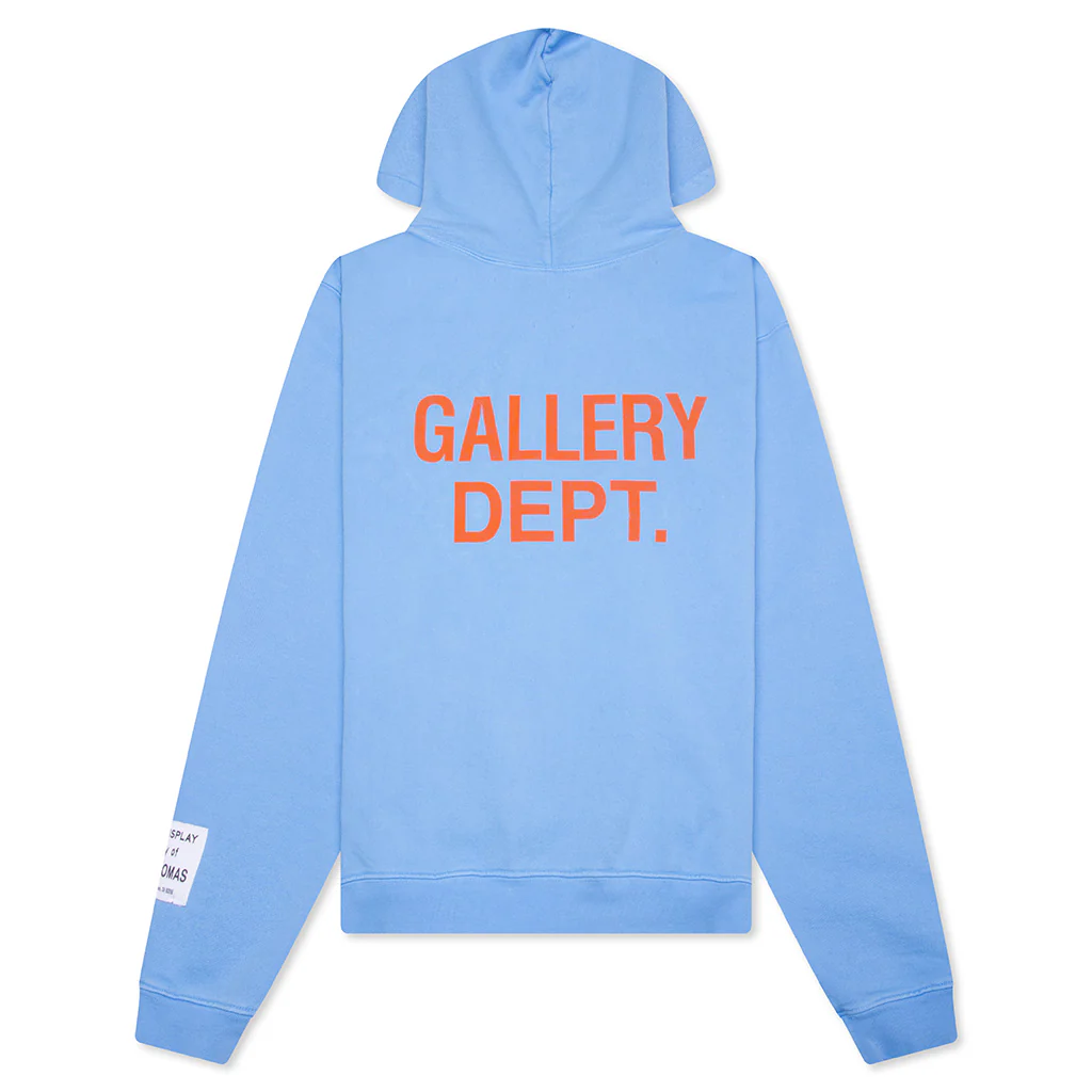 90's GD Logo Hoodie - Baby Blue - Image 2