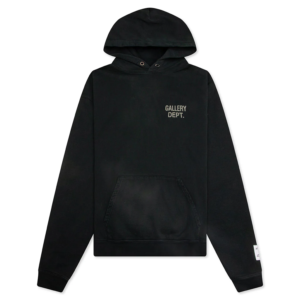 90's GD Logo Hoodie - Vintage Black