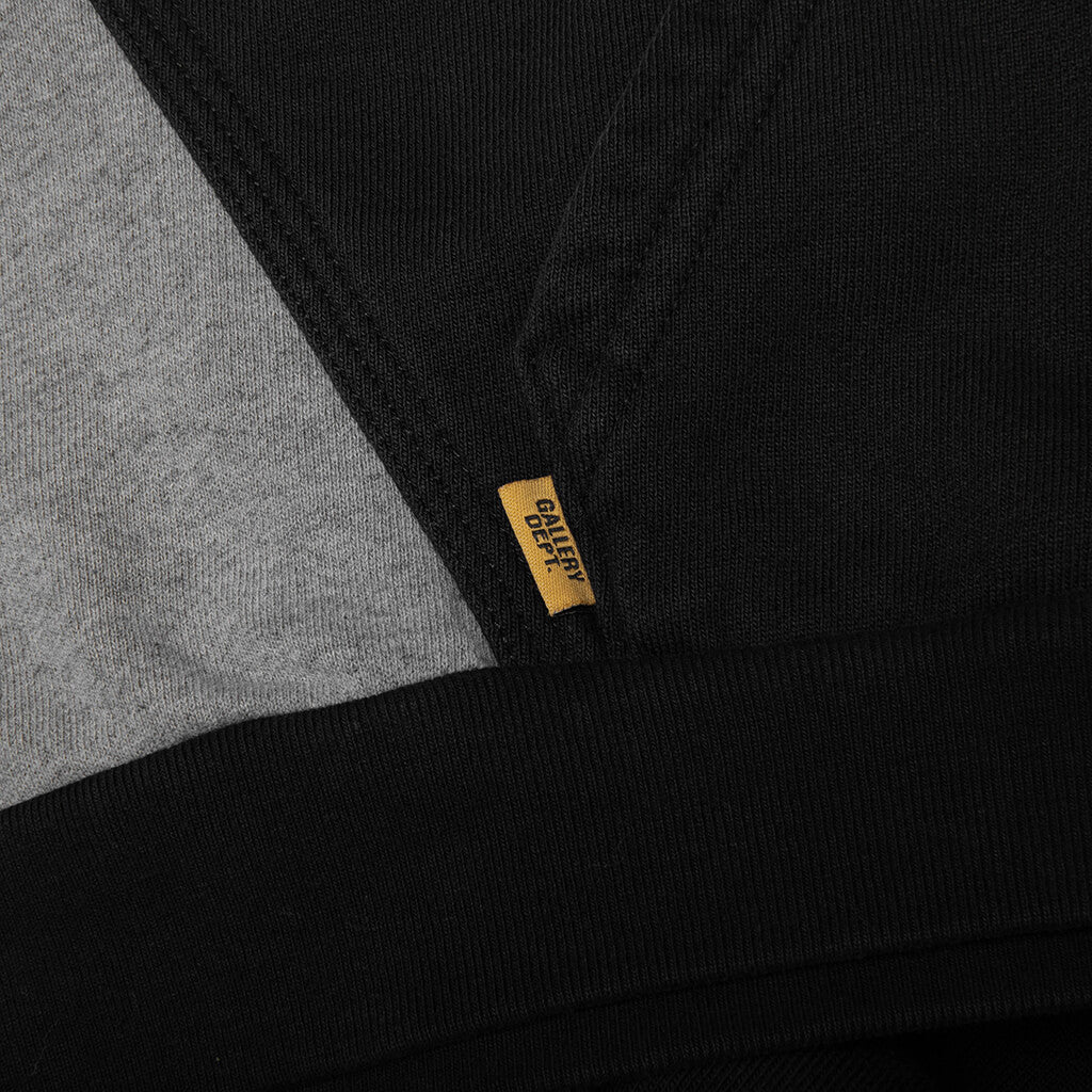 Contrast Panel Sweatshirt - Washed Black/Heather Grey - Image 5