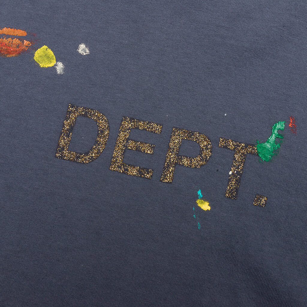Dept Logo Handpainted Tee - Navy - Image 3